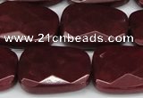CCN2633 15.5 inches 18*25mm faceted trapezoid candy jade beads