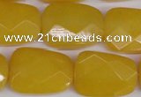 CCN2636 15.5 inches 18*25mm faceted trapezoid candy jade beads