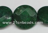 CCN264 15.5 inches 25mm faceted coin candy jade beads wholesale