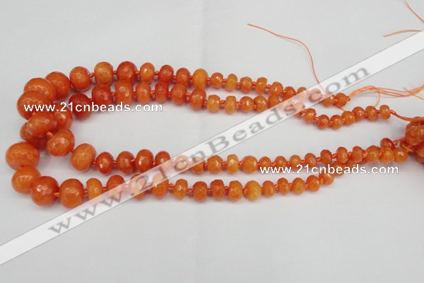 CCN2646 15.5 inches 5*8mm - 12*16mm faceted rondelle candy jade beads