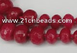 CCN2648 15.5 inches 5*8mm - 12*16mm faceted rondelle candy jade beads