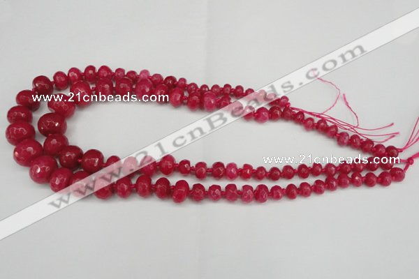 CCN2648 15.5 inches 5*8mm - 12*16mm faceted rondelle candy jade beads