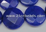 CCN266 15.5 inches 25mm faceted coin candy jade beads wholesale