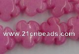 CCN2660 15.5 inches 16mm carved flower candy jade beads wholesale