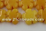 CCN2663 15.5 inches 16mm carved flower candy jade beads wholesale