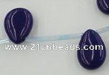 CCN2681 Top-drilled 13*18mm flat teardrop candy jade beads