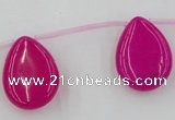 CCN2701 Top-drilled 18*25mm flat teardrop candy jade beads