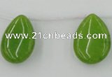 CCN2702 Top-drilled 18*25mm flat teardrop candy jade beads