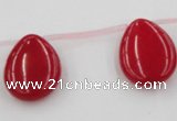 CCN2706 Top-drilled 18*25mm flat teardrop candy jade beads