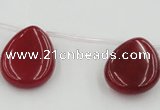 CCN2707 Top-drilled 18*25mm flat teardrop candy jade beads