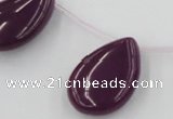 CCN2708 Top-drilled 18*25mm flat teardrop candy jade beads