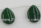 CCN2709 Top-drilled 18*25mm flat teardrop candy jade beads