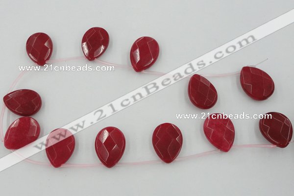 CCN2719 Top-drilled 18*25mm briolette candy jade beads wholesale