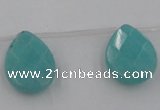 CCN2722 Top-drilled 18*25mm briolette candy jade beads wholesale