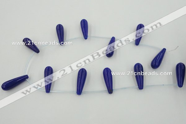 CCN2740 Top-drilled 10*30mm teardrop candy jade beads wholesale