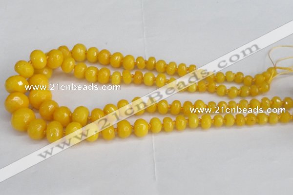 CCN2751 15.5 inches 5*8mm - 12*16mm faceted rondelle candy jade beads