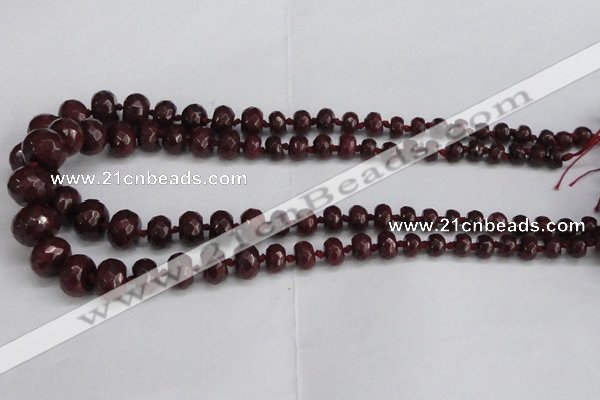 CCN2755 15.5 inches 5*8mm - 12*16mm faceted rondelle candy jade beads