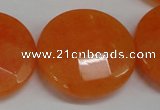 CCN281 15.5 inches 30mm faceted coin candy jade beads wholesale