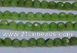 CCN2817 15.5 inches 3mm tiny faceted round candy jade beads