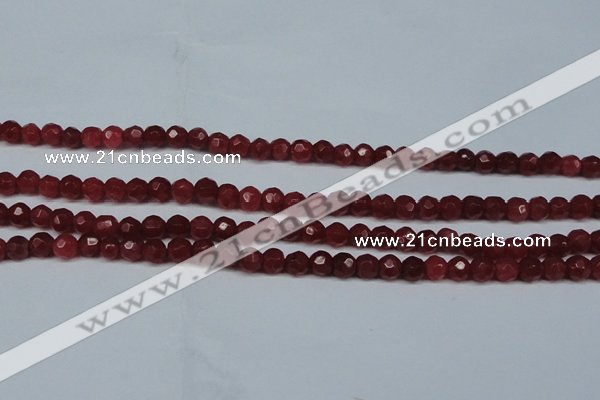 CCN2821 15.5 inches 4mm tiny faceted round candy jade beads