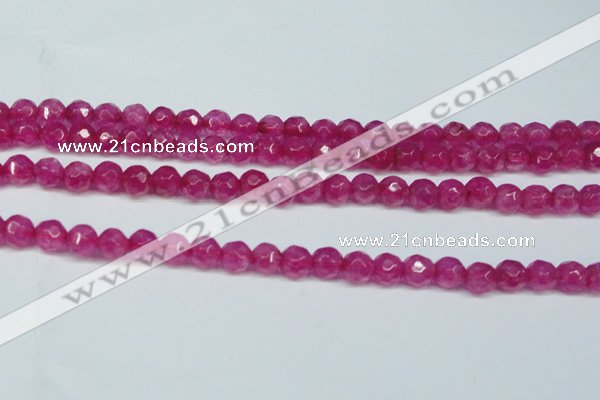 CCN2830 15.5 inches 5mm faceted round candy jade beads