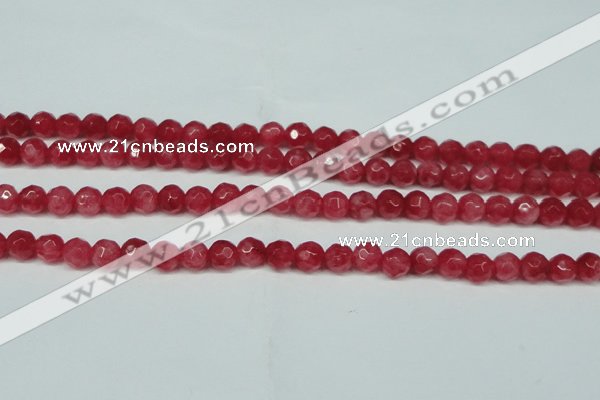 CCN2831 15.5 inches 5mm faceted round candy jade beads