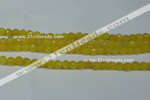 CCN2833 15.5 inches 5mm faceted round candy jade beads