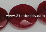 CCN284 15.5 inches 30mm faceted coin candy jade beads wholesale