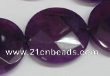 CCN286 15.5 inches 30mm faceted coin candy jade beads wholesale
