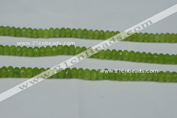 CCN2862 15.5 inches 4*6mm faceted rondelle candy jade beads