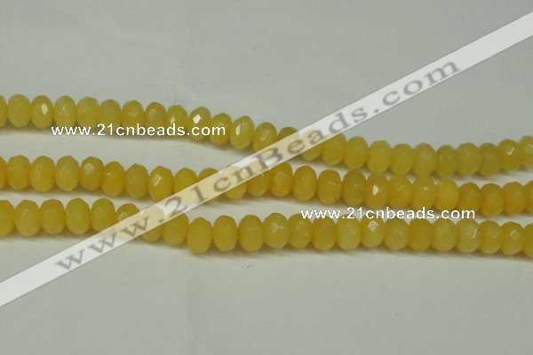 CCN2873 15.5 inches 5*8mm faceted rondelle candy jade beads