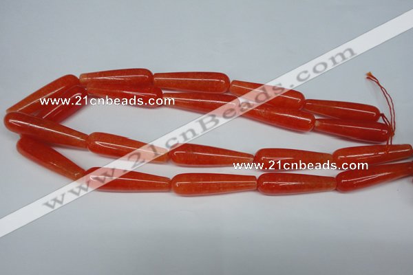 CCN2880 15.5 inches 10*40mm teardrop candy jade beads