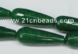 CCN2888 15.5 inches 10*30mm faceted teardrop candy jade beads