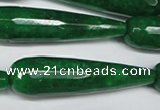 CCN2901 15.5 inches 12*50mm faceted teardrop candy jade beads