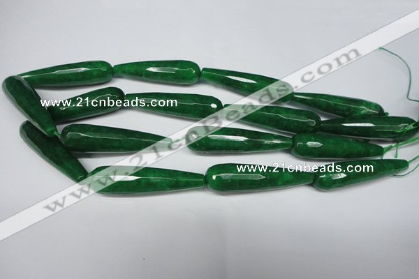 CCN2901 15.5 inches 12*50mm faceted teardrop candy jade beads