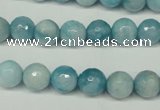 CCN2932 15.5 inches 8mm faceted round candy jade beads