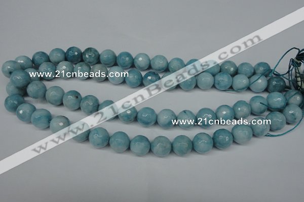 CCN2934 15.5 inches 12mm faceted round candy jade beads wholesale