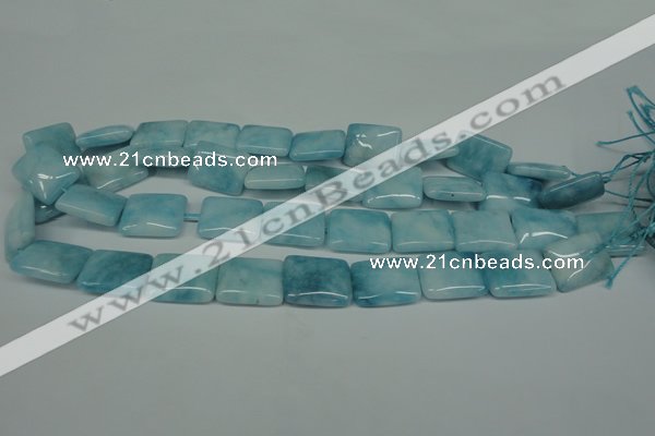 CCN2941 15.5 inches 15*20mm rectangle candy jade beads wholesale