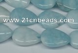 CCN2945 15.5 inches 13*18mm flat teardrop candy jade beads