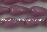 CCN3000 15.5 inches 9*22mm faceted teardrop candy jade beads