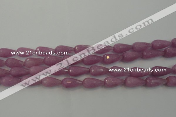 CCN3000 15.5 inches 9*22mm faceted teardrop candy jade beads