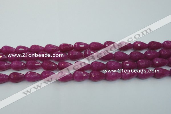 CCN3001 15.5 inches 10*15mm faceted teardrop candy jade beads