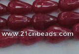 CCN3002 15.5 inches 10*15mm faceted teardrop candy jade beads