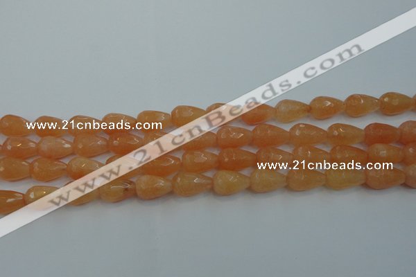 CCN3005 15.5 inches 10*15mm faceted teardrop candy jade beads