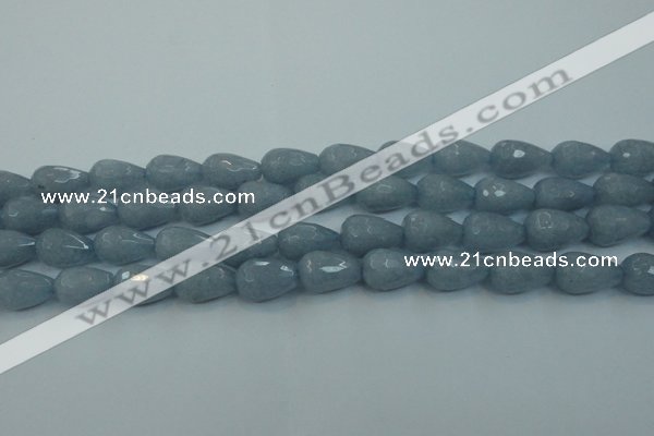 CCN3007 15.5 inches 10*15mm faceted teardrop candy jade beads