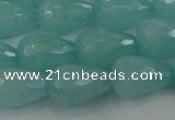 CCN3008 15.5 inches 10*15mm faceted teardrop candy jade beads