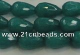 CCN3010 15.5 inches 10*15mm faceted teardrop candy jade beads