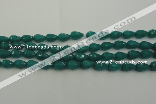 CCN3010 15.5 inches 10*15mm faceted teardrop candy jade beads