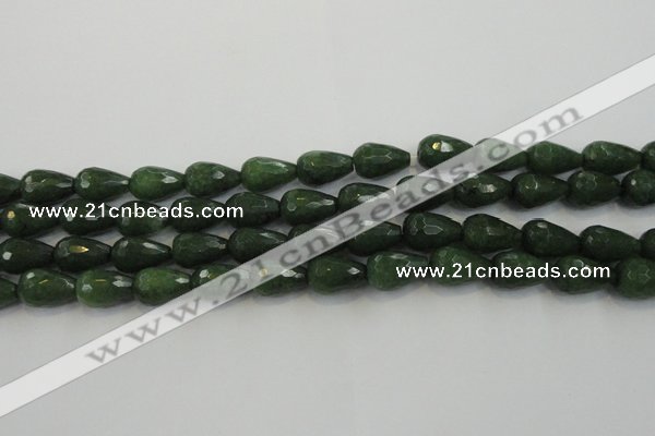 CCN3011 15.5 inches 10*15mm faceted teardrop candy jade beads