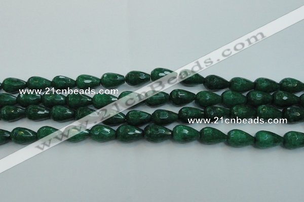 CCN3012 15.5 inches 10*15mm faceted teardrop candy jade beads